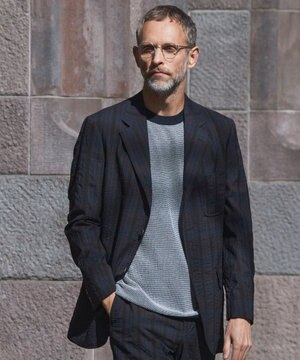  J.PRESSアーカイヴパターン ダークチェックサッカー ジャケット