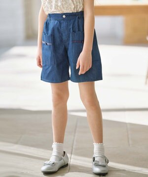  【110-140㎝】デニム ショートパンツ