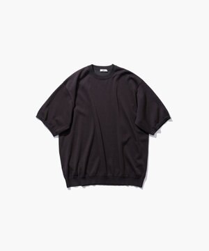  COTTON WASHI KNIT | ハーフスリーブクルーネックセーター - UNISEX
