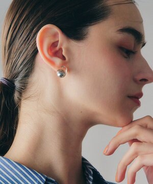 クリアドロップメタルピアス