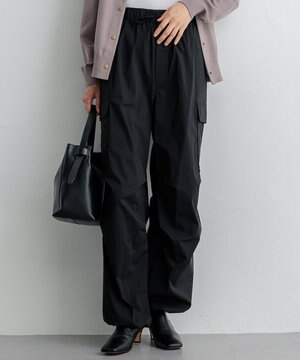  【SLOW/好評につき新色追加】ミリタリーストレッチタフタ  カーゴパンツ