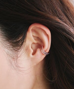  配色ラインイヤーカフ