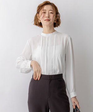  【先行予約】バックサテンアムンゼン フロントタックブラウス