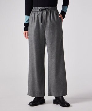  ウールフランネル ワイドパンツ
