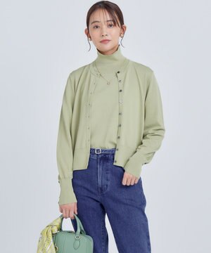  【6色展開・UVケア】クルーネックモダンカーディガン