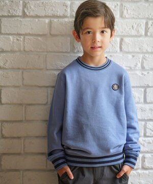  【140-170cm】BICOLOR LINE COMBI トレーナー