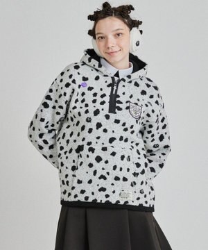  【WOMEN】SNOW LEOPARD柄フーディー