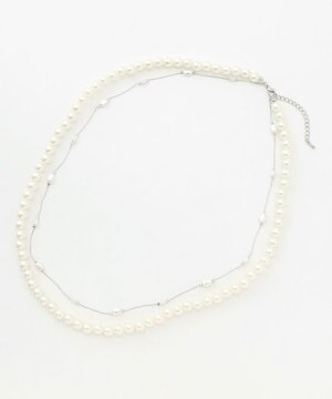 ２連パールチェーンネックレス