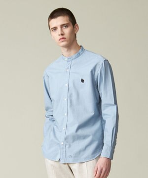  【大人気バックブル】バンドカラー オックスフォードシャツ