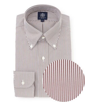  【PREMIUM PLEATS / 形態安定】ロンドンストライプ ドレスシャツ / B.D.
