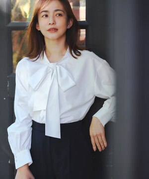  【2WAY】リボンギャザー ブラウス