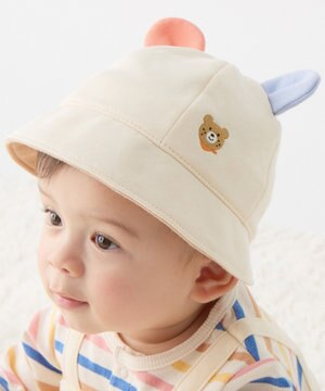  【40-48cm】裏毛パイル素材 耳付き帽子