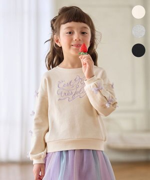  袖リボン トレーナー