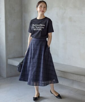  ラメシアーチェック スカート