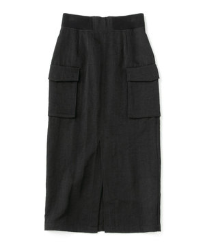 【uncrave WHITE】グロッシーパディング スカート