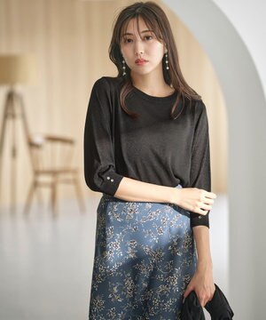  【洗える】ラメ プルオーバー