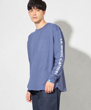 【UNISEX】吸水速乾 ショルダーロゴロングスリーブTシャツ（L・XLサイズ）