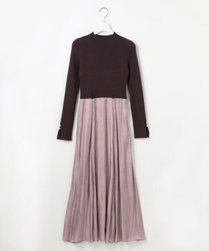 【洗える】オーロラサテンコンビ ワンピース