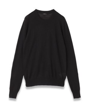  【FOUNDATIONS】【洗える】キャッシュエアー　ラウンドネックニット