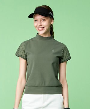  人気デザインがアップデート！【WOMEN】ライトダンボール 半袖モックネックシャツ