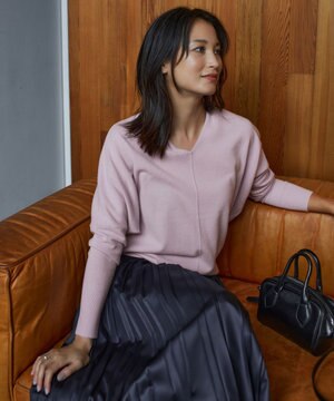  【洗える】ソフトウールハイゲージ Vネックプルオーバー