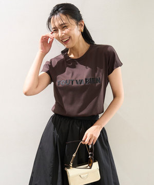 【新色追加】【汗ジミ防止/UVケア】BEAUTY FORM-Tコットン ロゴフレンチT