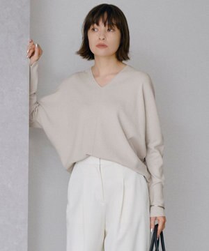 【洗える】 クロスコンビ Vネックプルオーバー