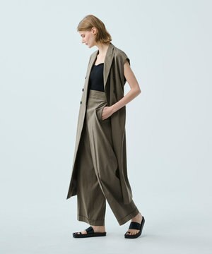 【UVケア・接触冷感・吸水速乾】【uncrave WHITE】リネントロ プレーン ジレワンピース