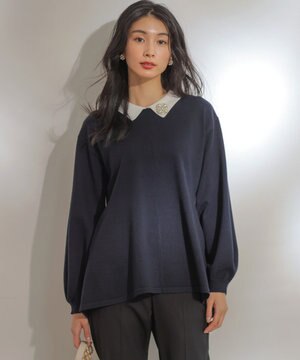  襟付きチュニック プルオーバー