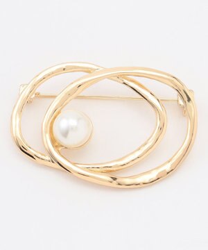  ダブルサークルブローチ