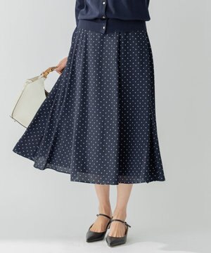  【洗える】トライアングルプリント スカート