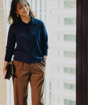  【前後着用可 / 加藤ローサさん着用】スムースストレッチタートル ニット