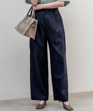  【先行予約/見上愛さん着用】コットンスラブポプリン カーゴパンツ