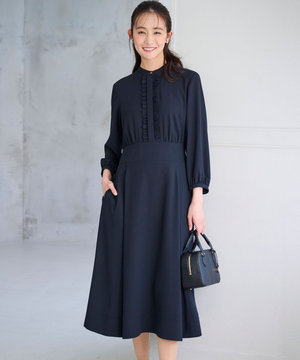 【KUMIKYOKU NAVY】ジョーゼットシフォン フリルワンピース