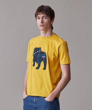 新色登場！【毎シーズン大好評】【UNISEX】ファブリックワッペン バックブルTシャツ