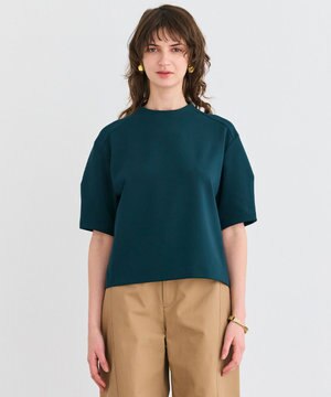  【洗える】ALTHEA / ダンボールジャージーバックスリットブラウス