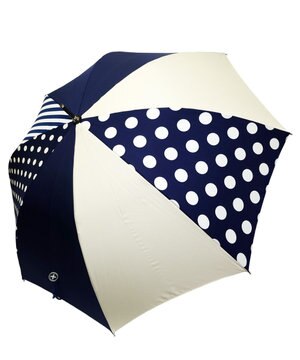  レディース向け プラスリング 長傘60cm NVY/WHTT1269