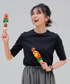  【汗ジミが目立たない/吸水速乾】マルチエフェクト　二の腕スッキリTシャツ