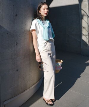 【セットアップ着用可/ウエストゴム】TENNEN TOUCH セミフレア パンツ