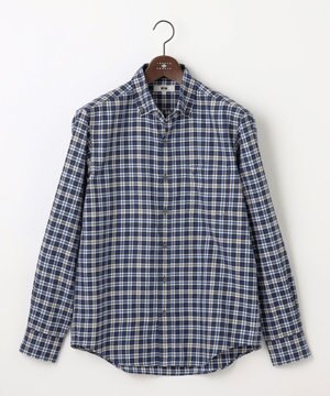  【ネルシャツ/暖かい】ファインブラッシュド ネル チェック シャツ