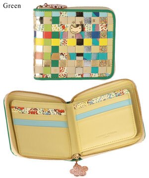  エポネコメッシュ ラウンドファスナー2つ折り財布