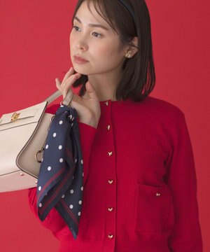  ハートボタン ニットカーディガン