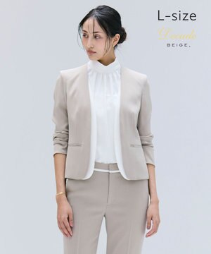  【洗える・L-size】CINDY / ダブルカラージャケット