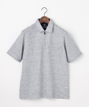  【キングサイズ・フランス産リネン×日本の技術・清涼感】ノルマンディリネントップジャージ ジップ ポロシャツ