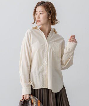  【見上愛さん着用/Oggi11月号掲載】コットン コーデュロイ シャツ