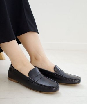 【本革/滑りにくい/ローヒール】本革ローファー