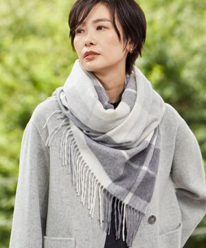 カシミヤチェック マフラー