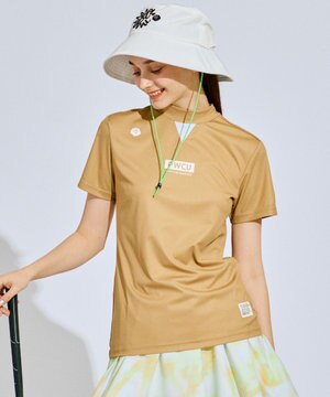 【吸水速乾 / UV遮蔽率96.3% UVカット / ストレッチ】【WOMEN】メッシュコンビモックネックT ゴルフウェア レディース