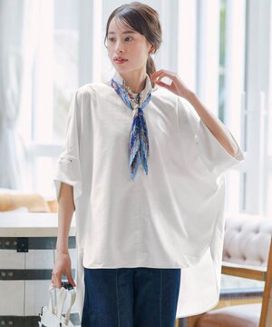 【洗える】ワイドスリーブドルマンブラウス