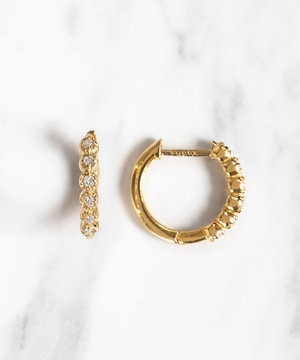 【新色ピンクゴールドが入荷!】【WEB限定】FRILL DIAMOND PIERCED EARRINGS K10 ダイヤモンド ピアス